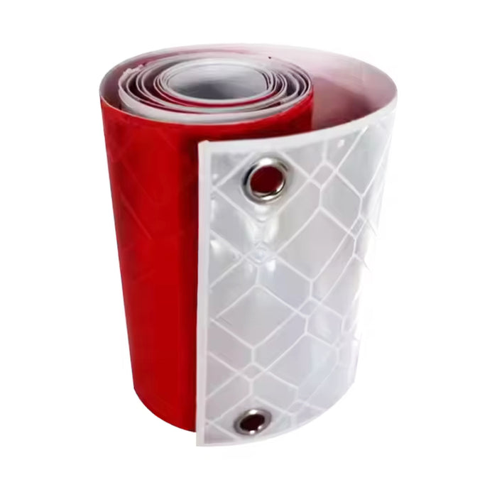 Red / White Reflective Fence Strips 15cm x 3.5 Metres