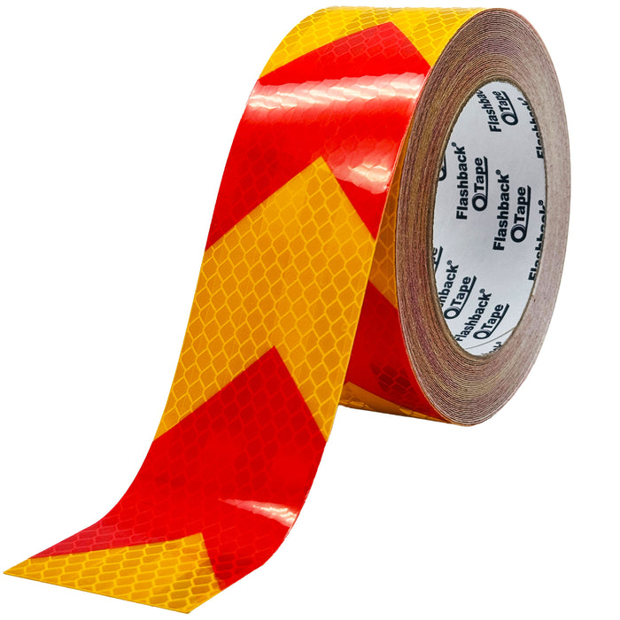 Red & Yellow Arrow Prismatic Reflective Tape | Flashback® Tape