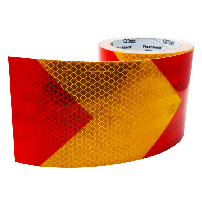 Red & Yellow Arrow Prismatic Reflective Tape | Flashback® Tape