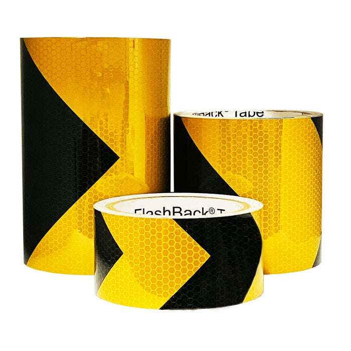 Black & Yellow Arrow Reflective Tape - Flashback Tape