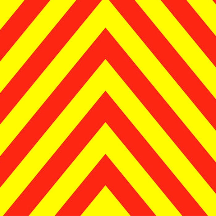 Chapter 8 Compliant - DIY Reflective Chevron Material Tape - Red & Fluorescent Yellow (150mm) - Flashback Tape