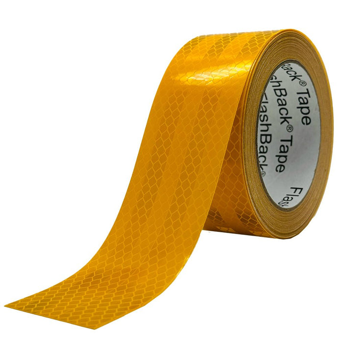 Golden Yellow Prismatic Reflective Tape - Flashback Tape