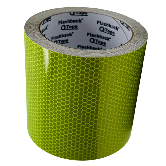 Hi Vis Lime Yellow Glass Bead Reflective Tape - Flashback Tape
