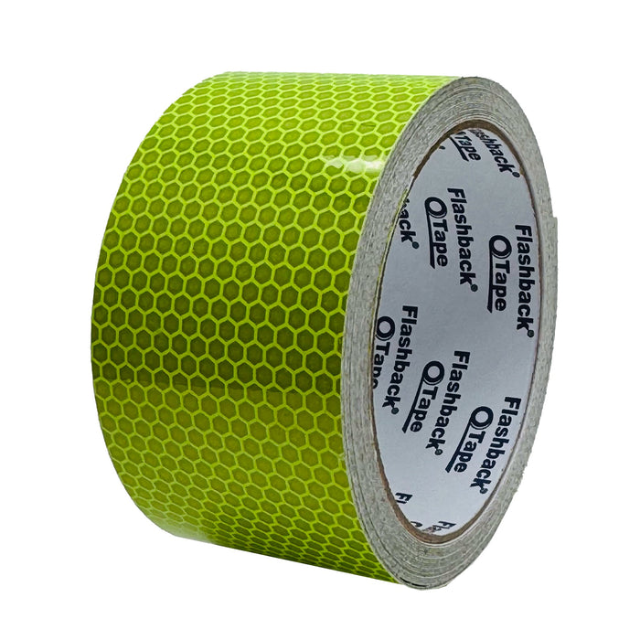 Hi Vis Lime Yellow Glass Bead Reflective Tape - Flashback Tape
