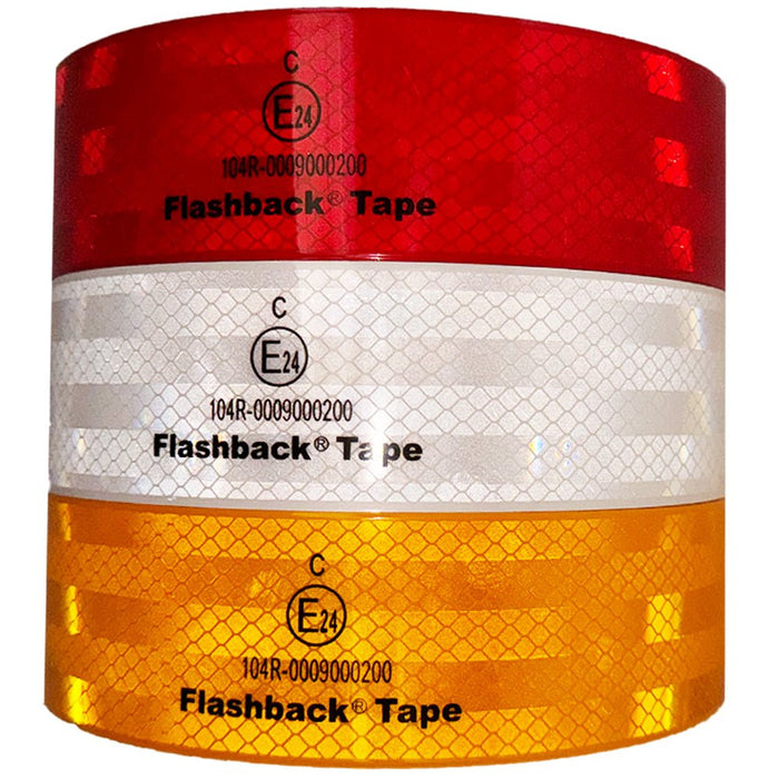 Premium ECE104 Reflective Conspicuity Tape for Vehicle Safety Compliance | Flashback® Tape - Flashback Tape