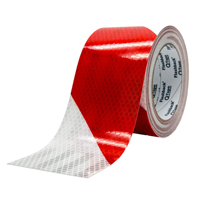 Red & White Chevron Prismatic Reflective Tape - Flashback Tape