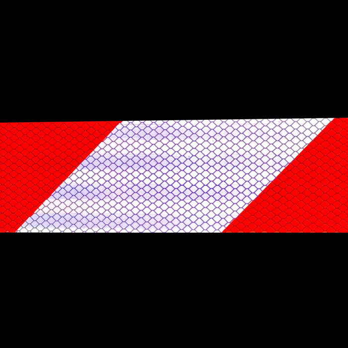 Red & White Chevron Prismatic Reflective Tape - Flashback Tape
