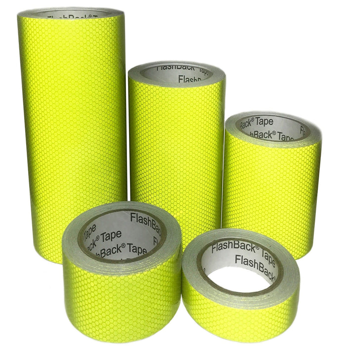 Hi Vis Lime Yellow Glass Bead Reflective Tape - Flashback Tape