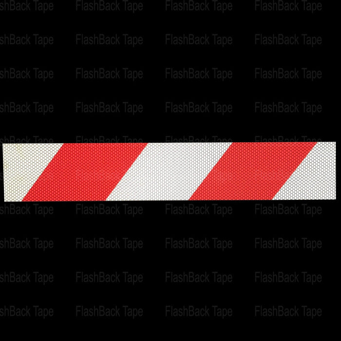 Red & Silver Chevron Glass Bead Reflective Tape - Flashback Tape