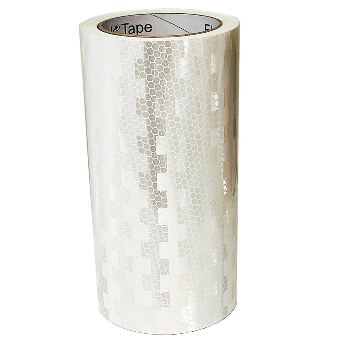 White MicroPrismatic Reflective Tape- Bollard Tape — Flashback Tape