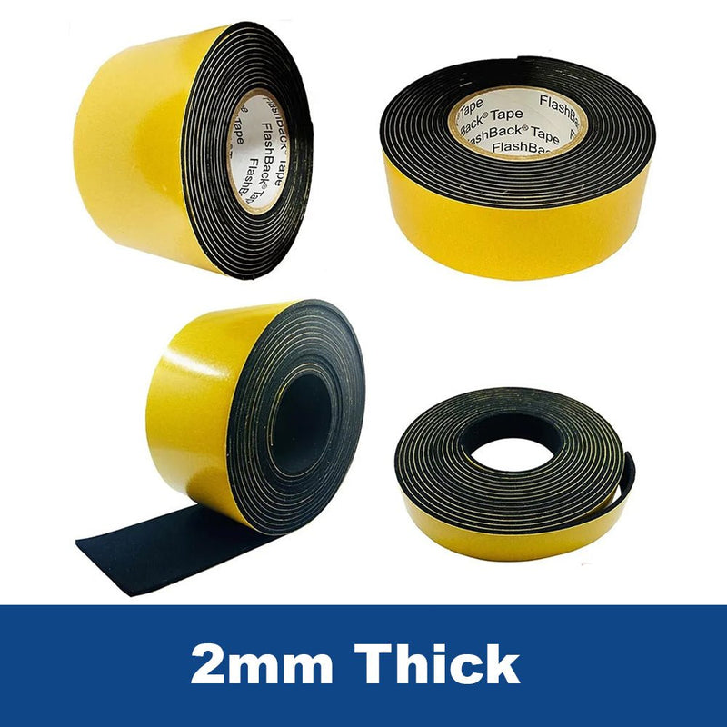 2mm EPDM Sponge Foam Rubber Tape - Neoprene Alternative | Flashback® Tape - Flashback Tape