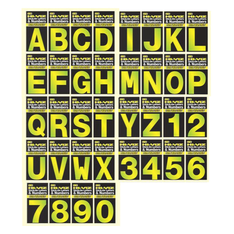 Waterproof Numbers and Letters Stickers – Self-Adhesive