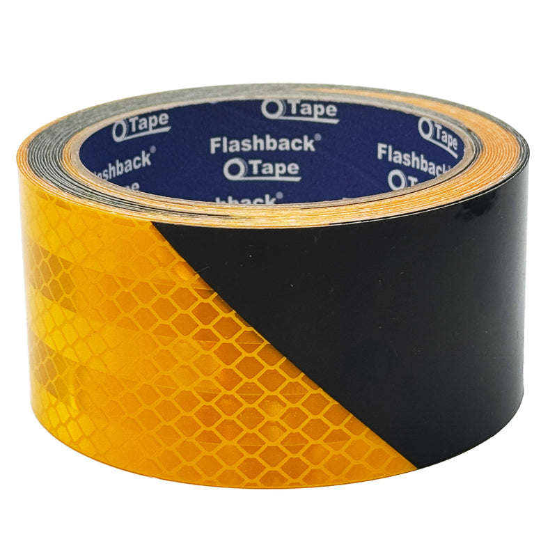 Black & Yellow Chevron Reflective Tape | Flashback® Tape