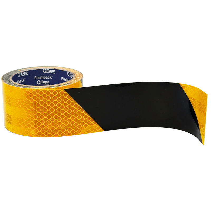 Black & Yellow Chevron Reflective Tape | Flashback® Tape