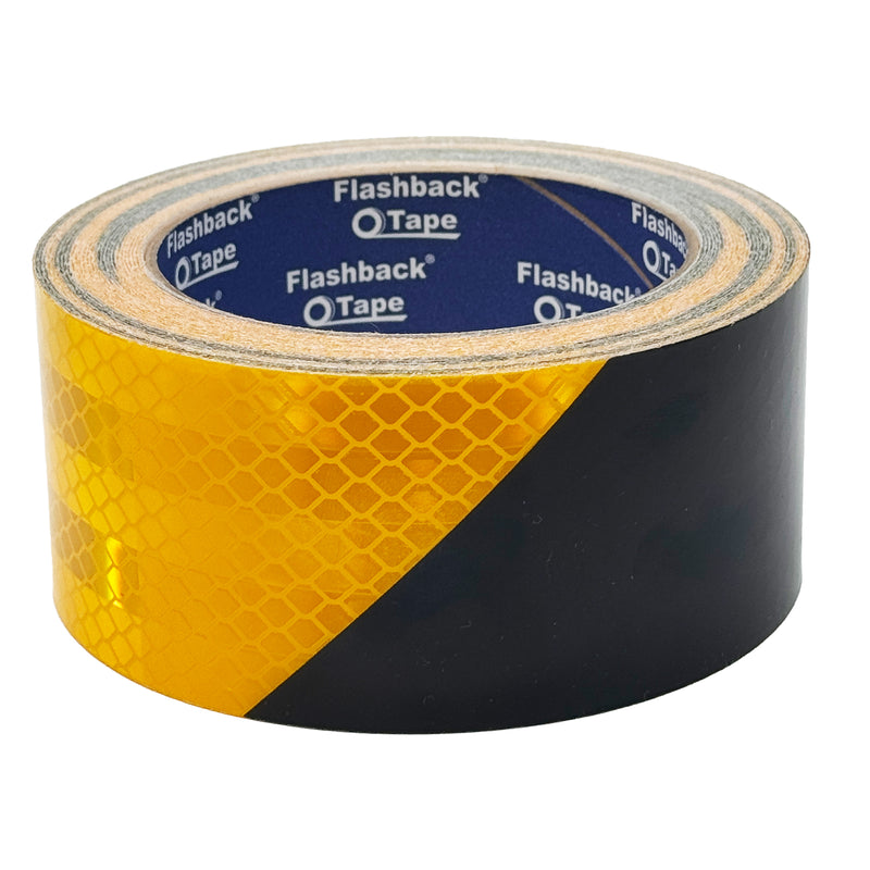 Black & Yellow Chevron Reflective Tape | Flashback® Tape