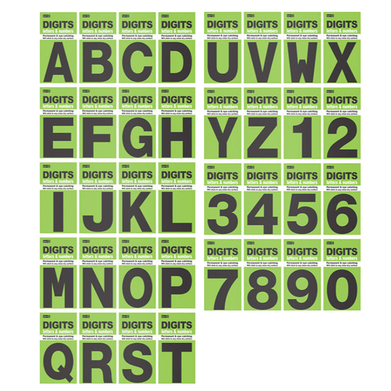 Waterproof Number & Letter Stickers – Self-Adhesive Outdoor Characters