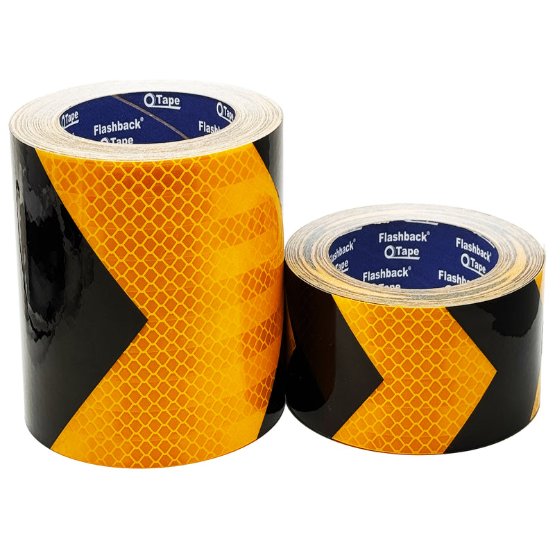 Black & Yellow Arrow Prismatic Reflective Tape | Flashback® Tape