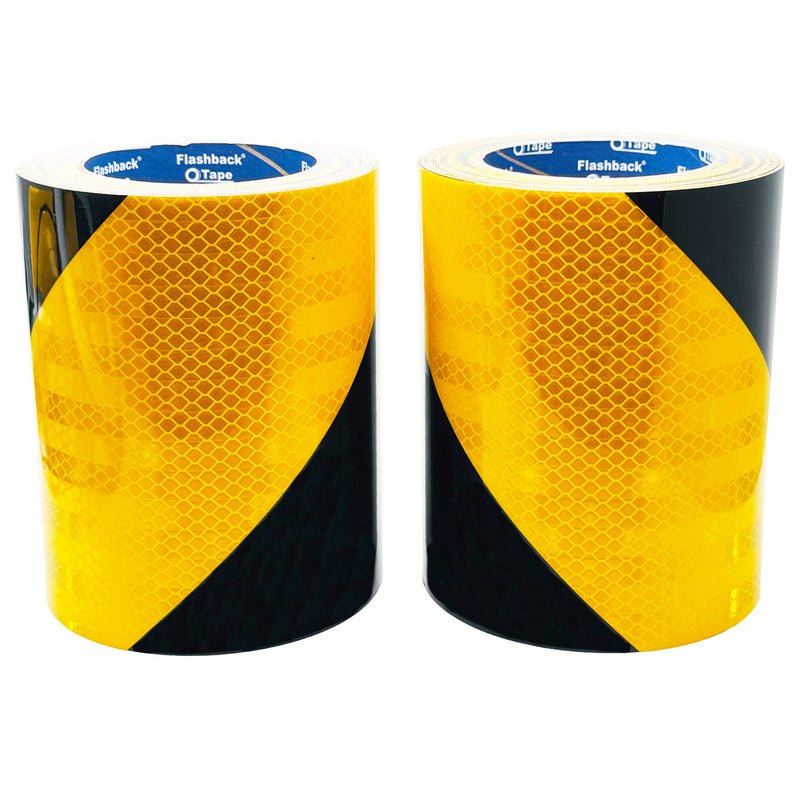 Black & Yellow Chevron Reflective Tape | Flashback® Tape