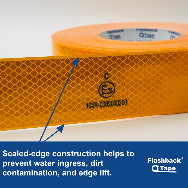 Premium ECE104 Reflective Conspicuity Tape for Vehicle Safety Compliance | Flashback® Tape