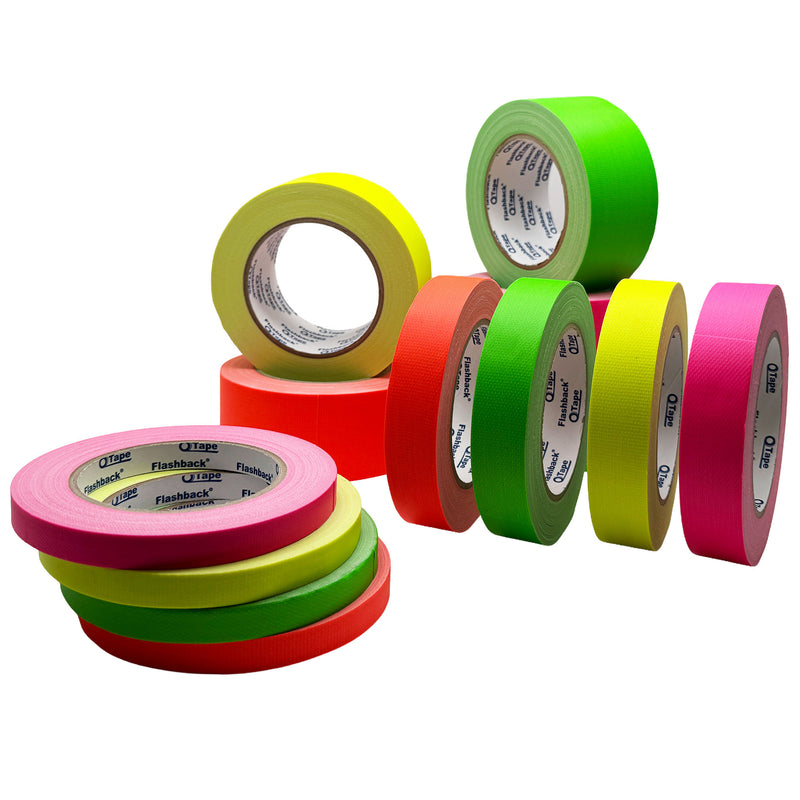 Flashback® Hi-Vis Fluorescent Cloth Marking Tape – UV/Blacklight Reactive | Colours & Bulk Packs
