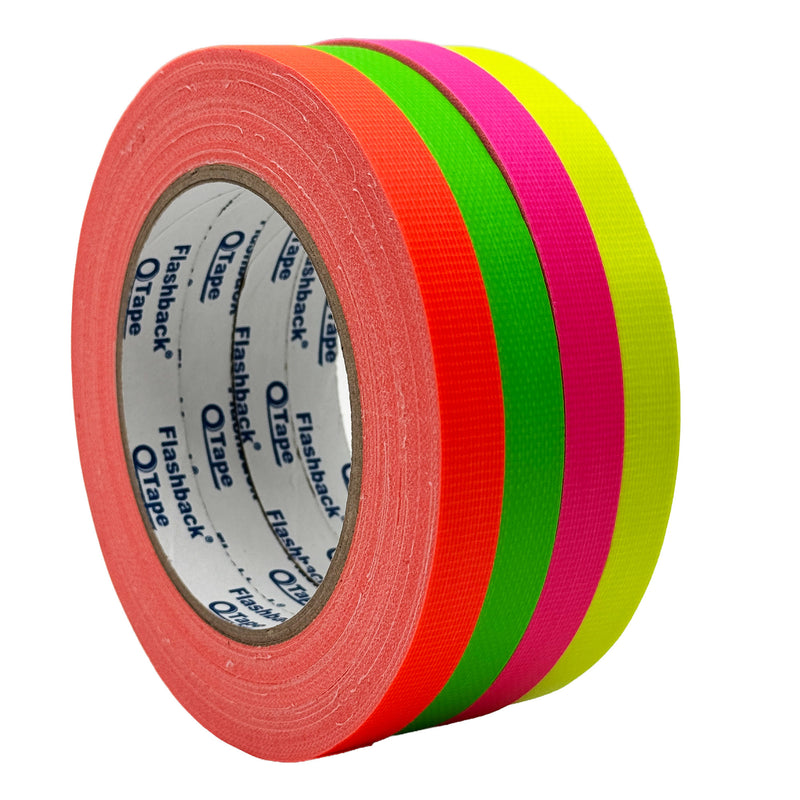 Flashback® Fluorescent UV Gaffer & Cloth Tape – 12mm, 24mm & 48mm