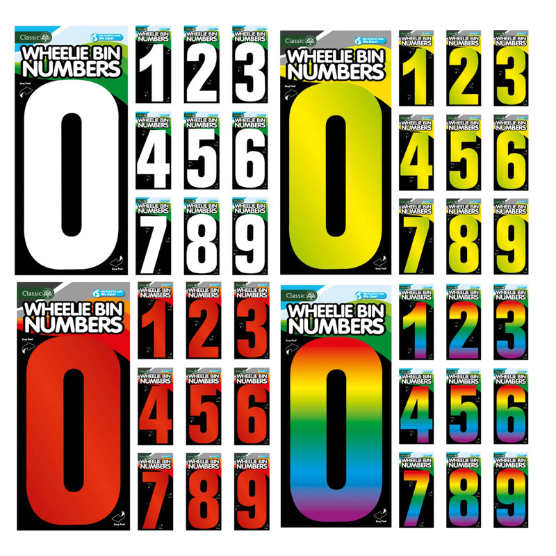 Durable Wheelie Bin Numbers – Weatherproof Stickers for Easy Identification