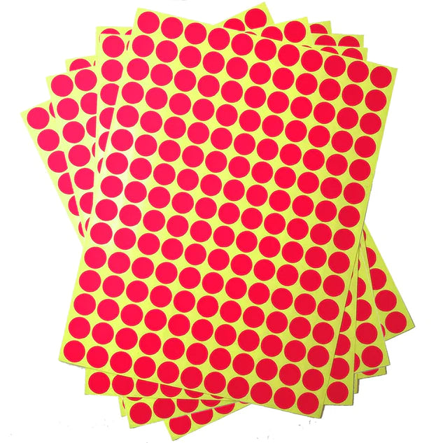 10 SHEETS 10mm Dot Stickers - 1650 Stickers