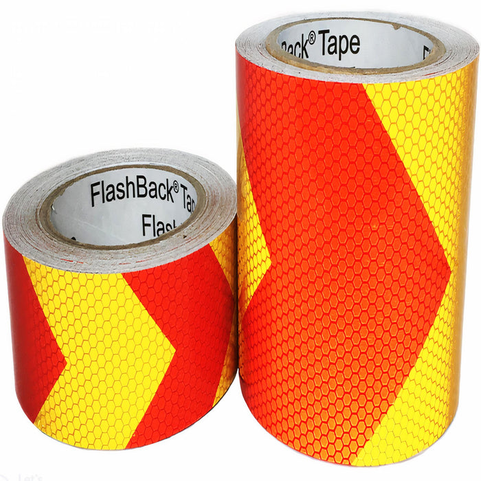 Red & Yellow Arrow Glass Bead Reflective Tape