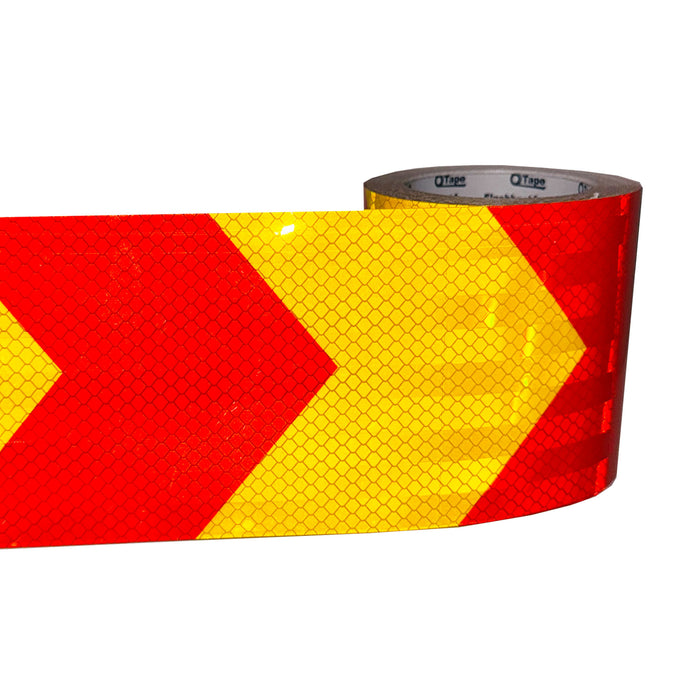 Red & Yellow Arrow Prismatic Reflective Tape