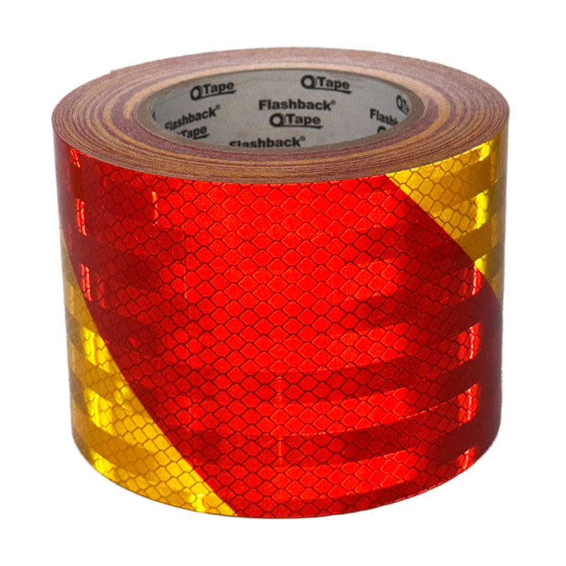 Red & Yellow Chevron Reflective Tape