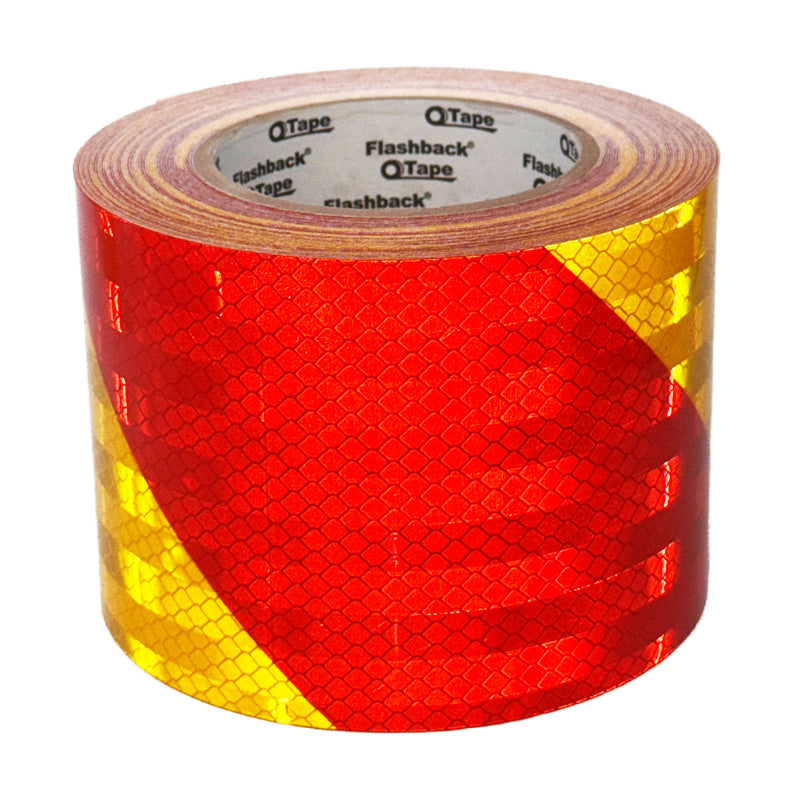 Red & Yellow Chevron Reflective Tape | Flashback® Tape