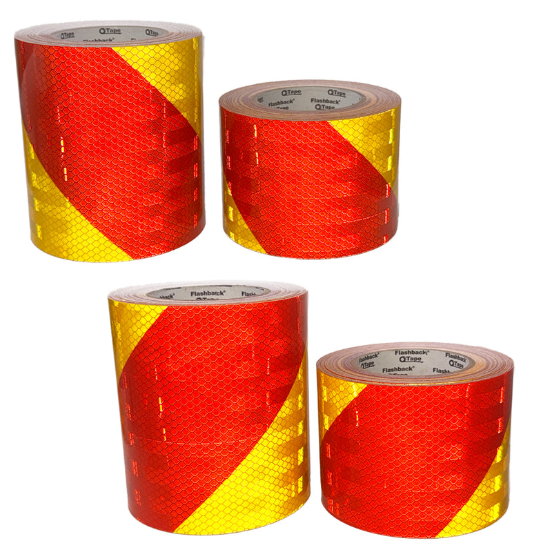 Red & Yellow Chevron Reflective Tape