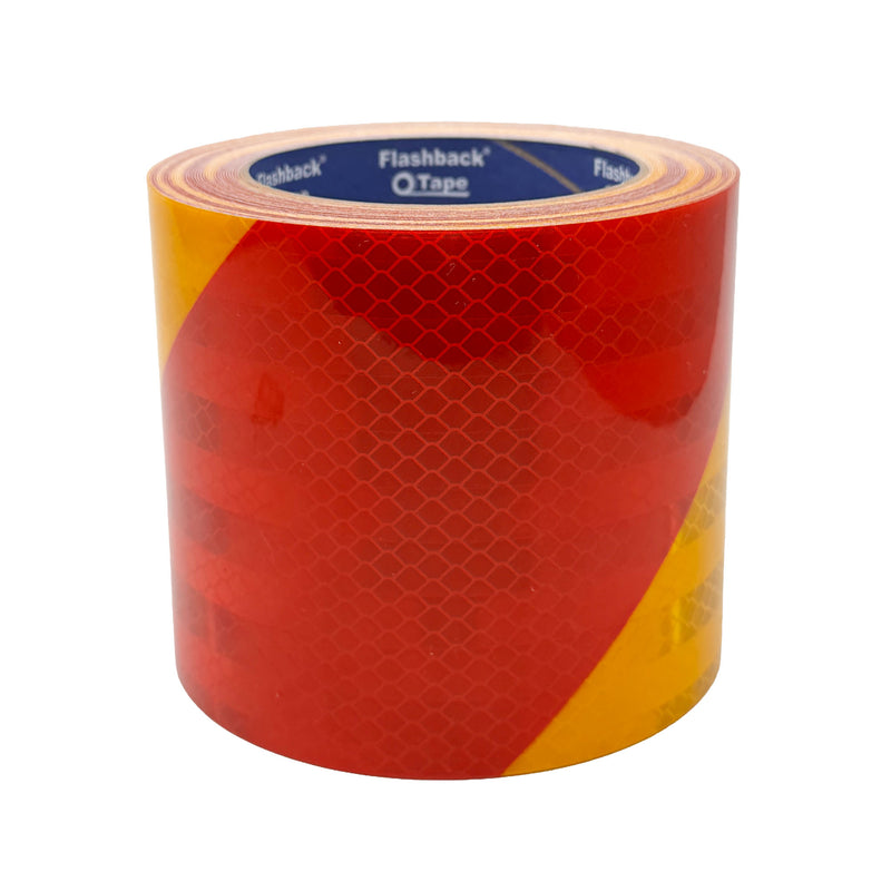 Red & Yellow Chevron Reflective Tape | Flashback® Tape