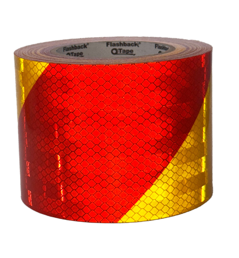 Red & Yellow Chevron Reflective Tape