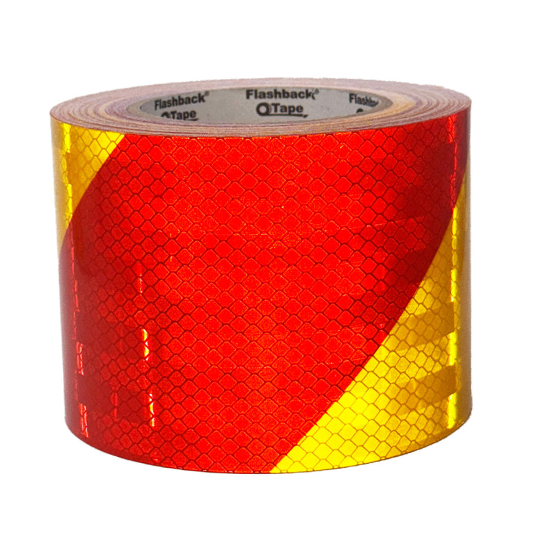 Red & Yellow Chevron Reflective Tape | Flashback® Tape