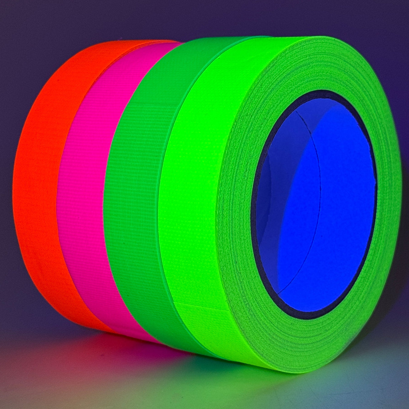Fluorescent UV Gaffer & Spike Tape – 25 yd Pro Rolls