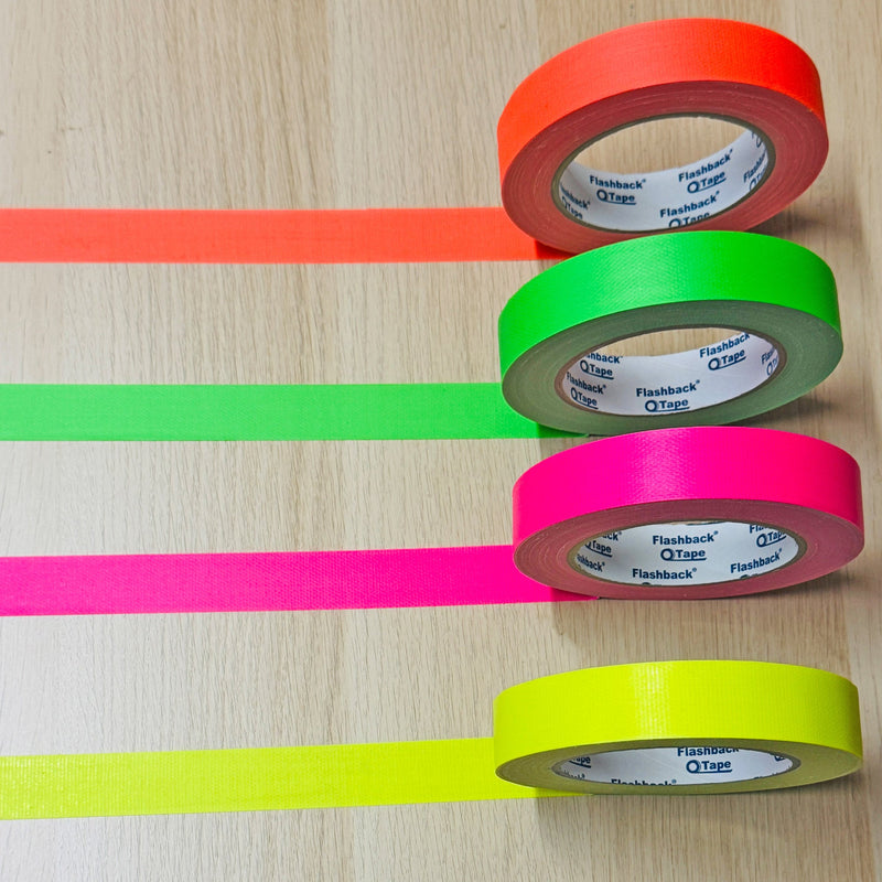 Flashback® Hi-Vis Fluorescent Cloth Marking Tape – UV/Blacklight Reactive | Colours & Bulk Packs