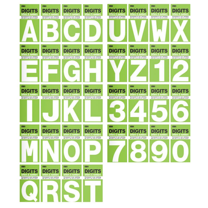 Waterproof Number & Letter Stickers – Self-Adhesive Outdoor Characters