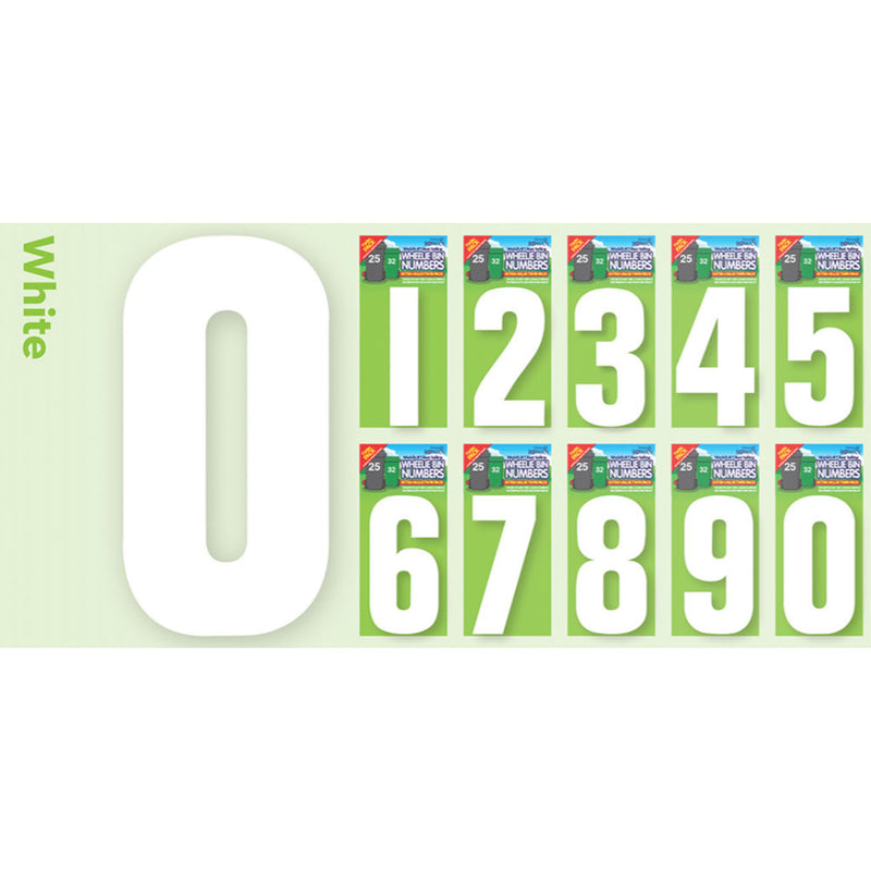 White Wheelie Bin Numbers