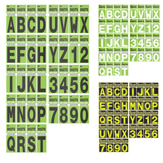 waterproof number and letter stickers for outdoor identification