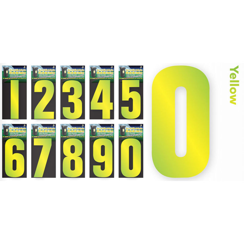 Hi-Vis Reflective Numbers for Wheelie Bins & Business Use