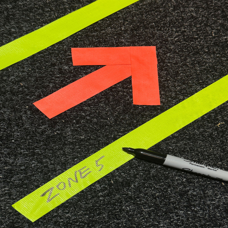 Flashback® Hi-Vis Fluorescent Cloth Marking Tape – UV/Blacklight Reactive | Colours & Bulk Packs