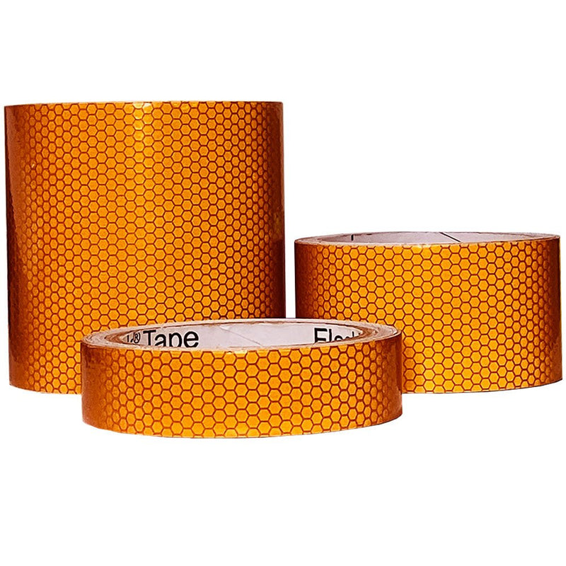 Amber Orange Glass Bead Reflective Tape - Flashback Tape