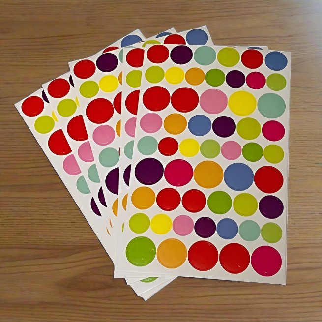 Self-Adhesive Colourful Dot Stickers / Labels