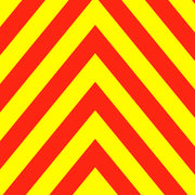 Chapter 8 Compliant - DIY Reflective Chevron Material Tape - Red & Fluorescent Yellow (150mm) - Flashback Tape