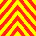 Chapter 8 Compliant - DIY Reflective Chevron Material Tape - Red & Fluorescent Yellow (150mm) - Flashback Tape