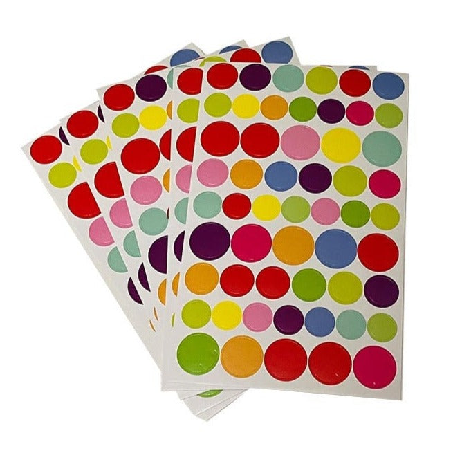 Self-Adhesive Colourful Dot Stickers / Labels