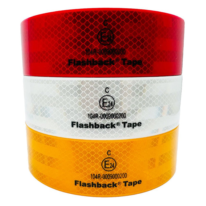 Premium ECE104 Reflective Conspicuity Tape for Vehicle Safety Compliance | Flashback® Tape - Flashback Tape