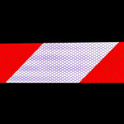 Red & White Chevron Prismatic Reflective Tape - Flashback Tape