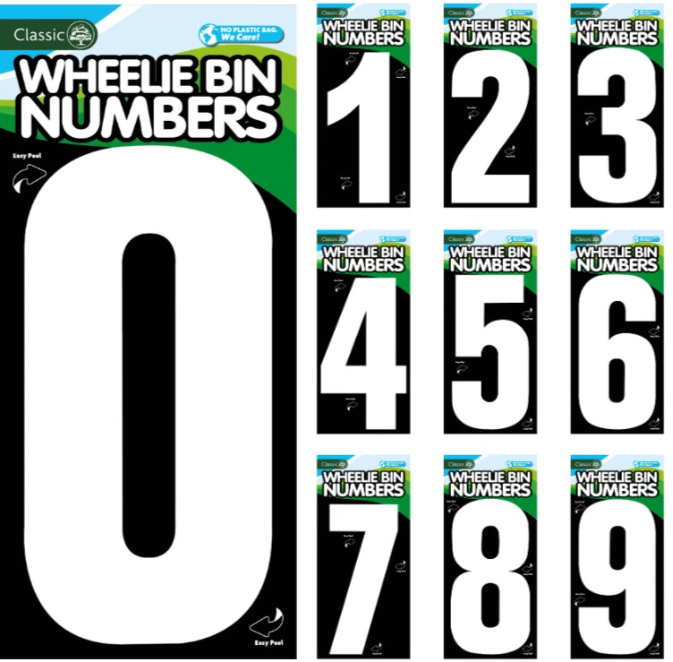 Durable Wheelie Bin Numbers – Weatherproof Stickers for Easy Identification
